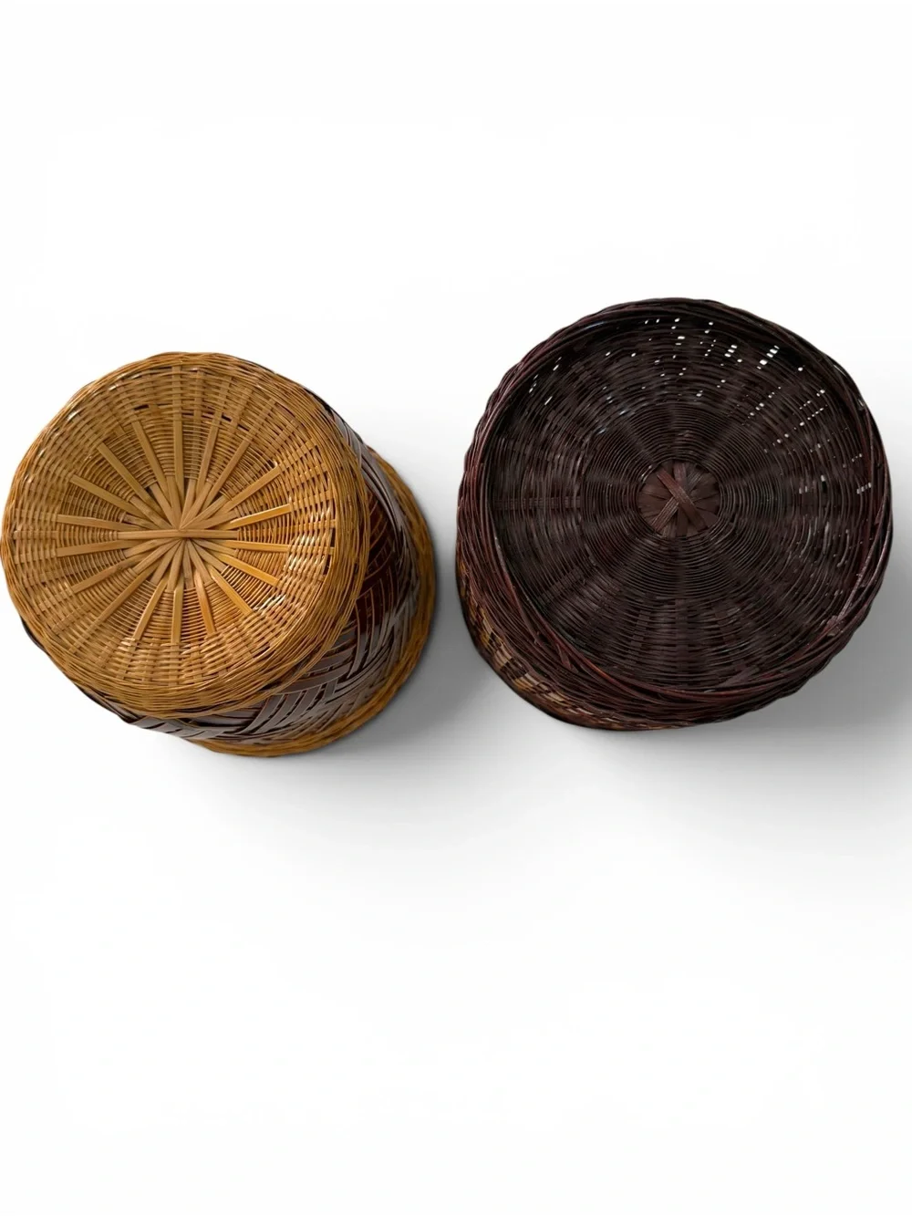 Vintage Woven Wicker Flower Pot Basket Holders